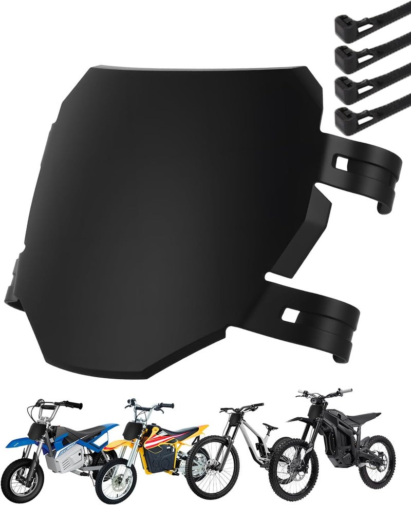 NACORE Front Number Plate for MX350/500/650, DH Fork Name License for Tutti Tuttio Soleil01, Sur Ron X and More Electric Dirt Bikes, Minibikes, DH Bikes, Black - Image 1